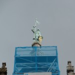 Statue on Amsterdam Central Station (Close-up)