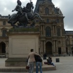 Outside the Louvre